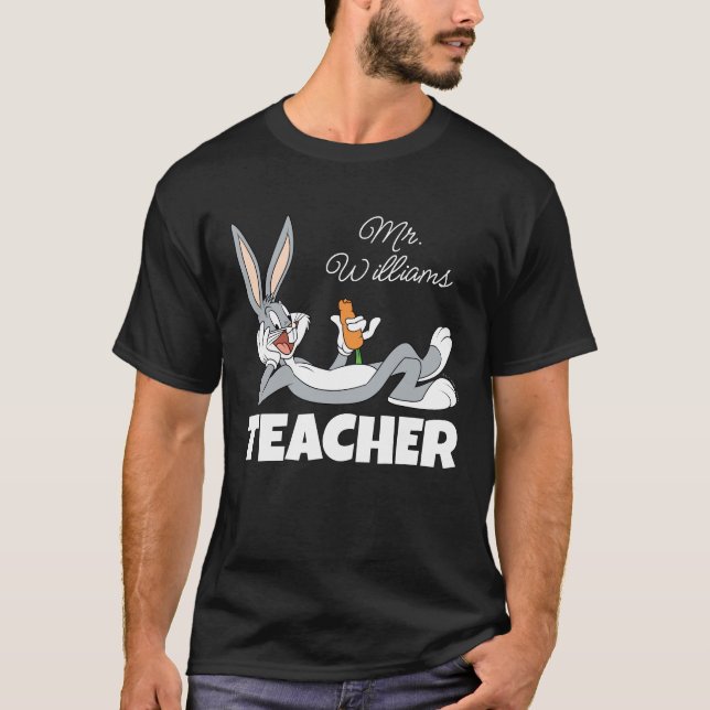 T-shirt Professeur de carottes à manger sur le sol de BUGS (Devant)