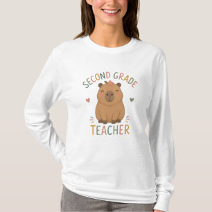T-shirt Professeur de CE2 Capybara souriant
