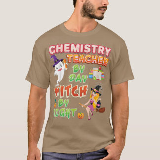 T-shirt Professeur de chimie de jour Sorcière de nuit Hall