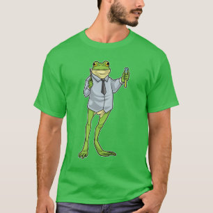 T-shirt Professeur de chimie grenouille tube à essai