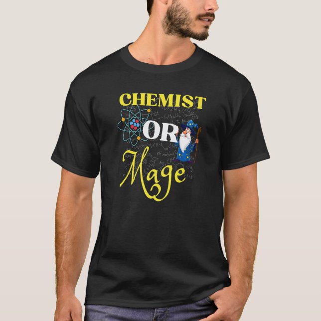 T-shirt Professeur de chimie ou mage Alchimie ou professeu (Devant)