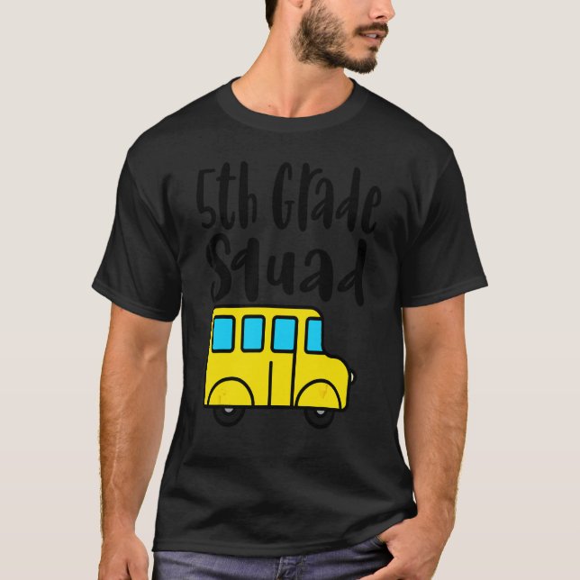 T-shirt Professeur de cinquième année, premier jour d'écol (Devant)