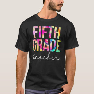 T-shirt Professeur de cinquième année Tie Dye Jour d'appré