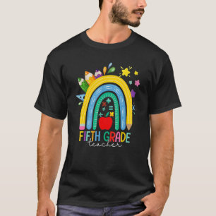 T-shirt Professeur de cinquième arc-en-ciel de rentrée