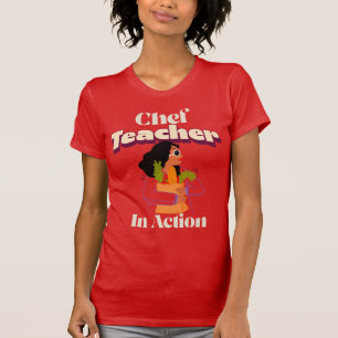 T-shirt Professeur de cuisine en action Professeur de cuis