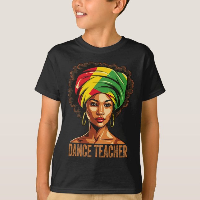 T-shirt Professeur de danse Afro Afro-Américain Histoire n (Devant)