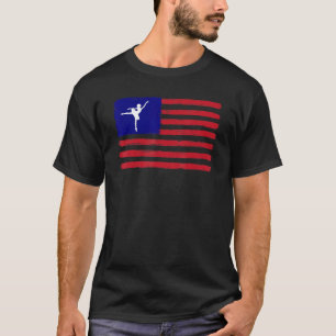T-shirt Professeur de danse de ballet Ballerine patriotiqu