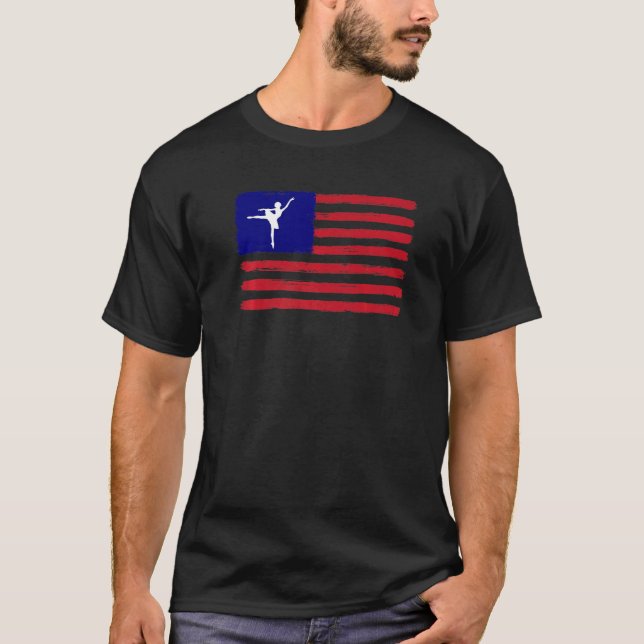 T-shirt Professeur de danse de ballet Patriotique Ballerin (Devant)