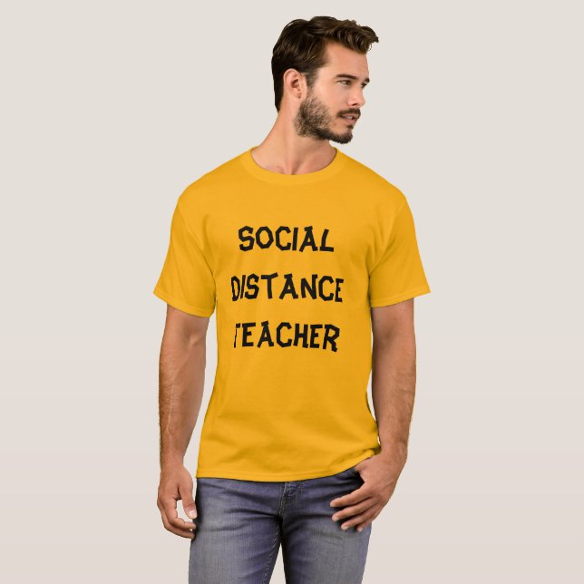 T-shirt Professeur de distance sociale (Devant entier)