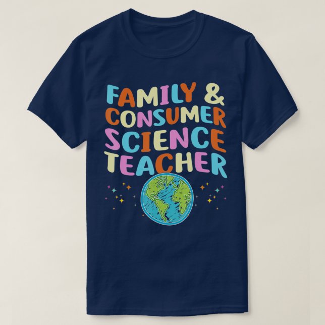 T-shirt Professeur de Facteurs en sciences de la famille e (Design devant)