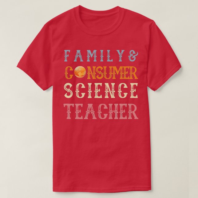 T-shirt Professeur de Facteurs en sciences de la famille e (Design devant)