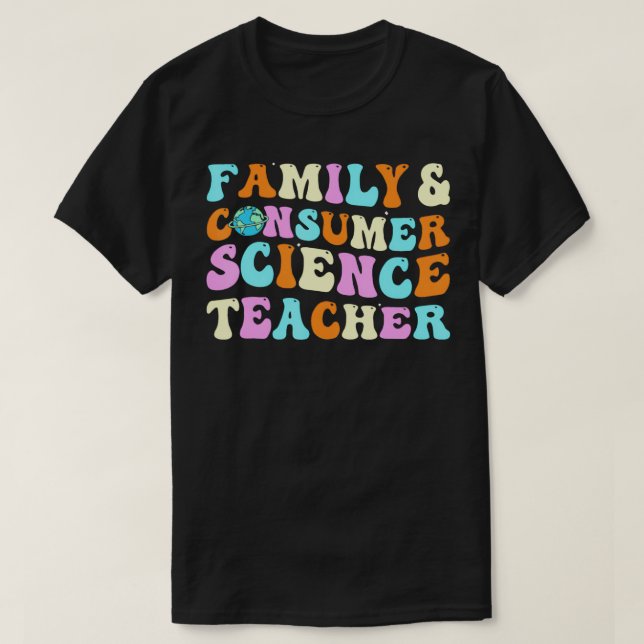 T-shirt Professeur de Facteurs en sciences de la famille e (Design devant)
