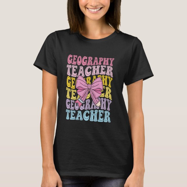 T-shirt Professeur de géographie Scientifique Géographe Re (Devant)
