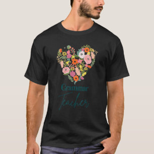 T-shirt Professeur de grammaire Fête des mères Floral Life