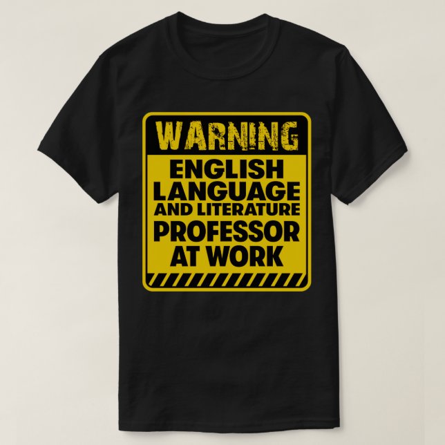 T-shirt Professeur de langue et de littérature anglaise au (Design devant)