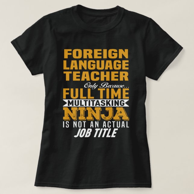 T-shirt Professeur de langue étrangère (Design devant)