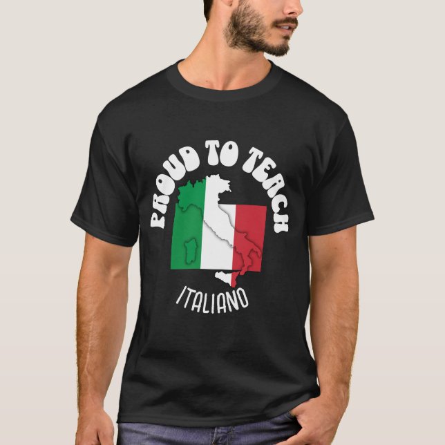 T-shirt Professeur de langue italienne FIER D'ENSEIGNER IT (Devant)