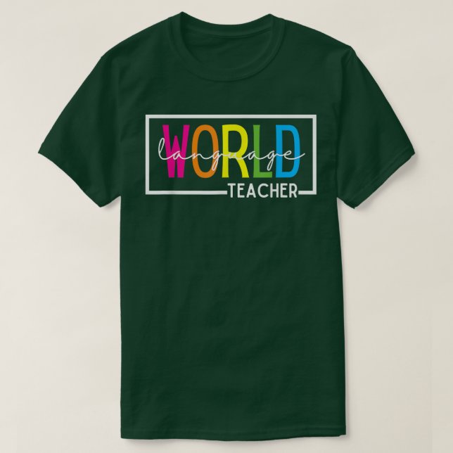 T-shirt Professeur de langues mondiales (Design devant)