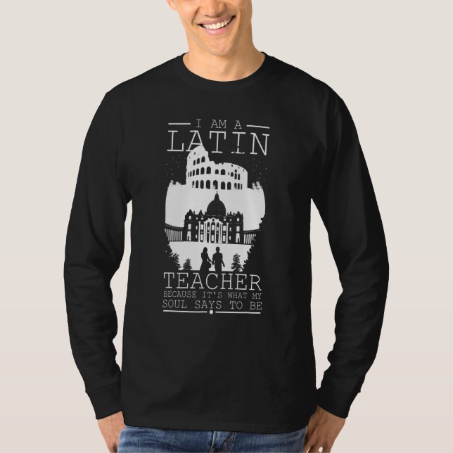 T-shirt Professeur de latin Rome Leçon de langue Étudiant  (Devant)