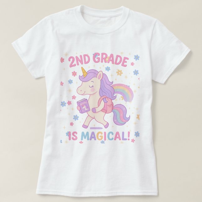 T-shirt Professeur de l'école à dos de licorne magique de  (Design devant)