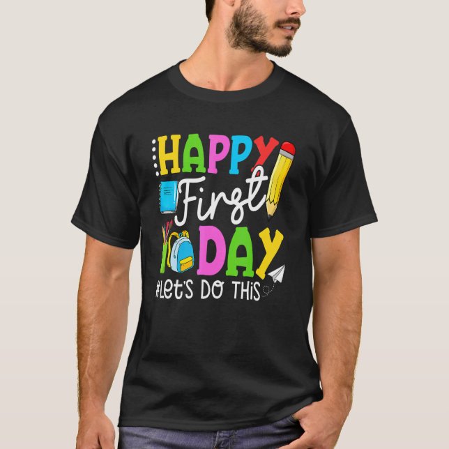 T-shirt Professeur de l'école de fierté Élève Heureux Prem (Devant)