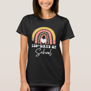 T-shirt Professeur de léopard arc-en-ciel du 120e jour d'é