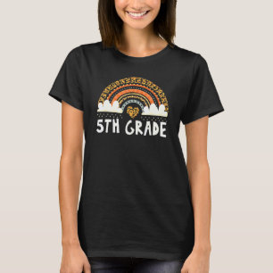 T-shirt Professeur de léopard de 5e année Élève Rentrée sc