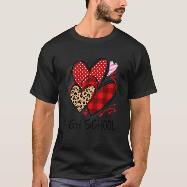 T-shirt Professeur de lycée Buffalo Carreaux Léopard Valen (Devant)