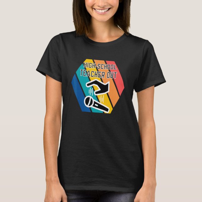 T-shirt Professeur de lycée dehors Microphone Tombé Appréc (Devant)