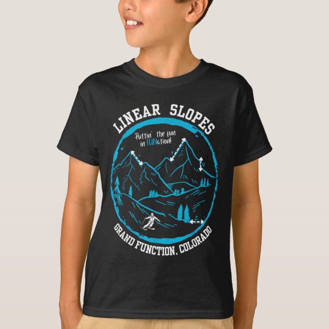 T-shirt Professeur de lycée équation de pente linéaire drô (Devant)