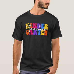 T-shirt Professeur de maternelle Groovy Happy Première jou