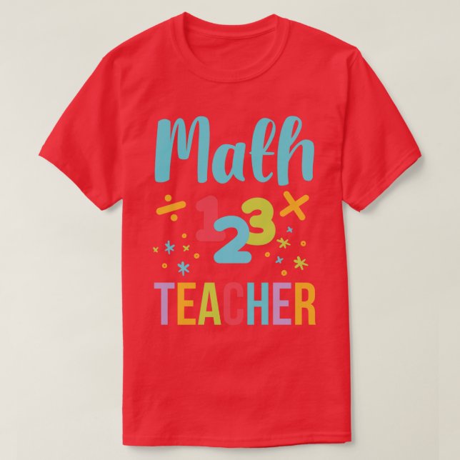 T-shirt Professeur de mathématiques 1 (Design devant)