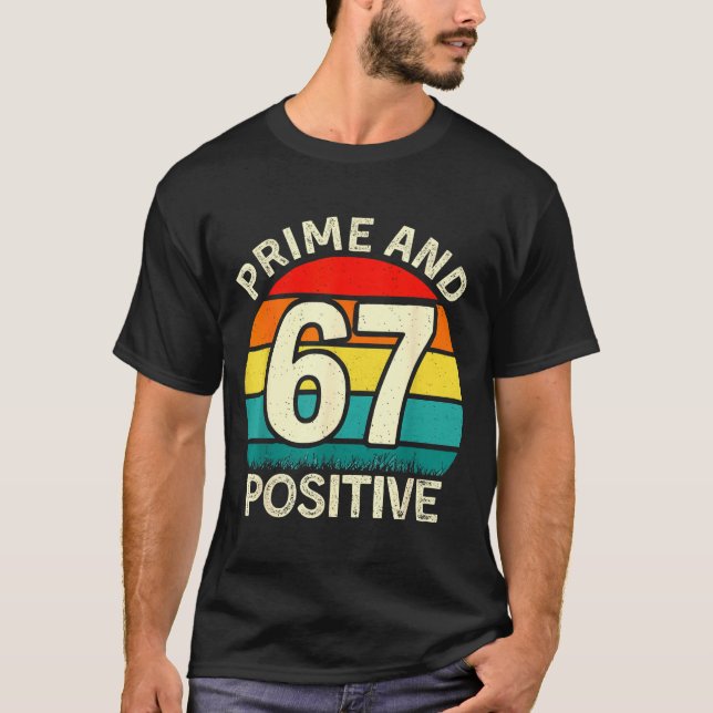 T-shirt Professeur de mathématiques amusant Prime Positive (Devant)