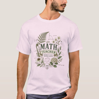 T-shirt Professeur de mathématiques botanique vintage ancr
