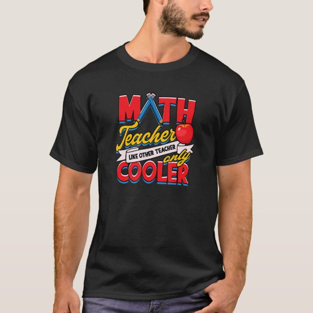 T-shirt Professeur de mathématiques comme d'autres enseign (Devant)