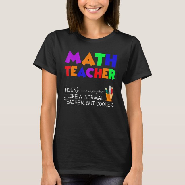 T-shirt Professeur de mathématiques Définition Professeur  (Devant)