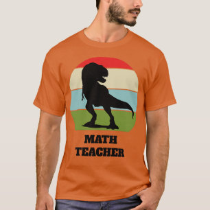 T-shirt Professeur de mathématiques Dinosaur