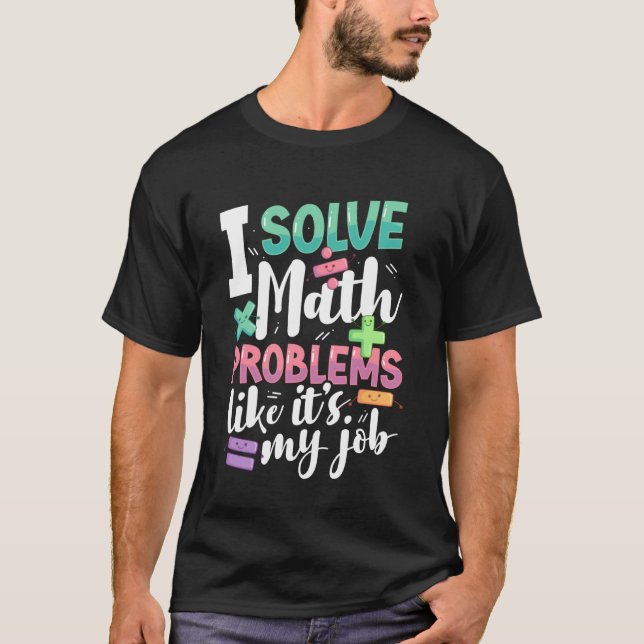 T-shirt Professeur de mathématiques et professeur de mathé (Devant)