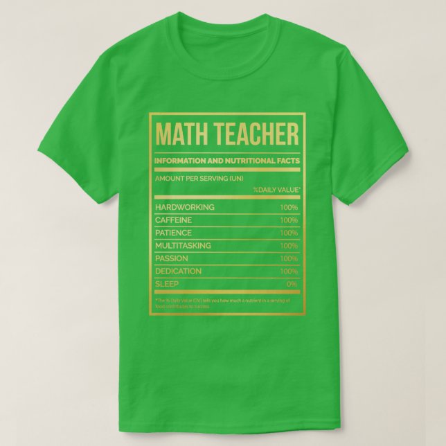 T-shirt Professeur de mathématiques Funny Mathématiques Nu (Design devant)