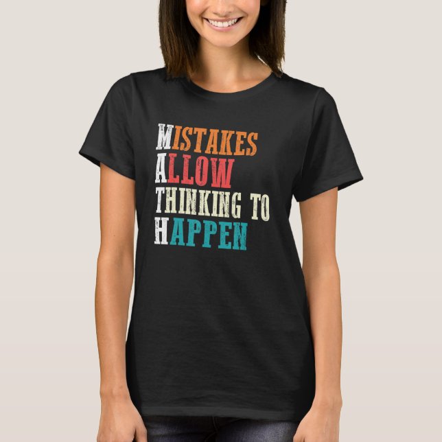 T-shirt Professeur de mathématiques Graphisme Meilleur ens (Devant)
