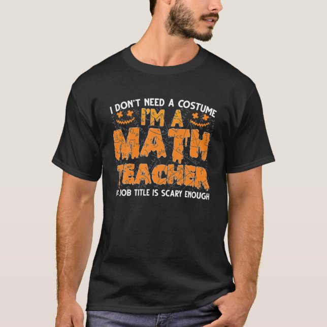 T-shirt Professeur de mathématiques Halloween Costumes Sai (Devant)