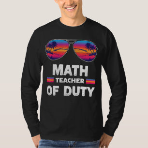 T-shirt Professeur de mathématiques hors service Lunettes