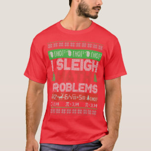 T-shirt Professeur de mathématiques I Sleigh Problèmes mat