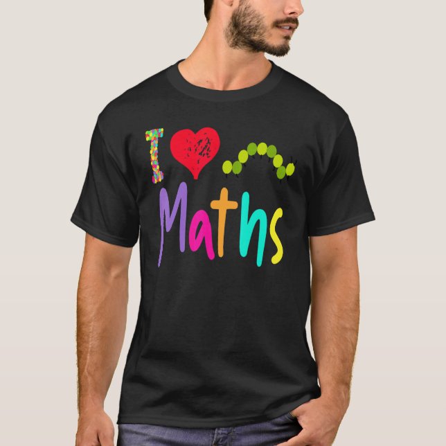 T-shirt Professeur de mathématiques J'aime les maths Cheni (Devant)