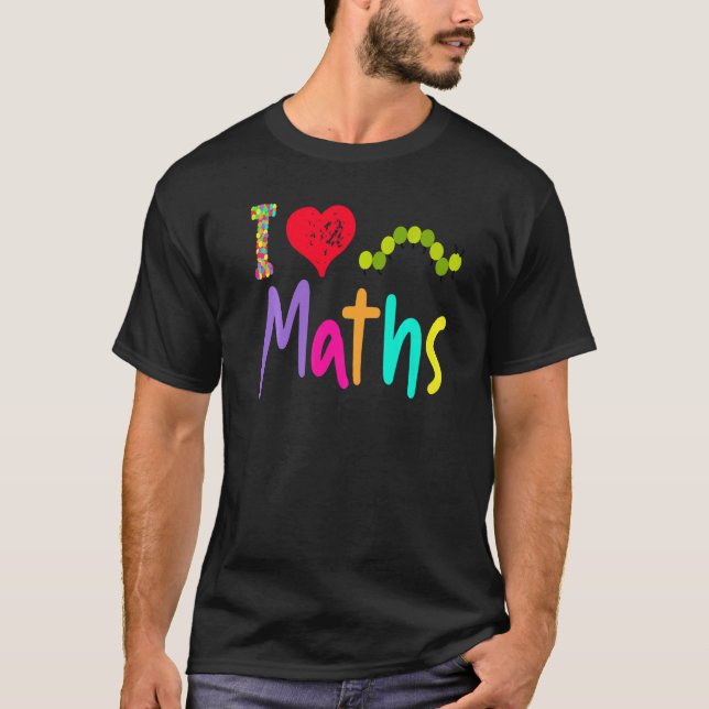 T-shirt Professeur de mathématiques J'aime les maths Cheni (Devant)