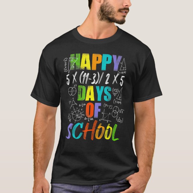 T-shirt Professeur de mathématiques Joyeux 100e Jour d'équ (Devant)