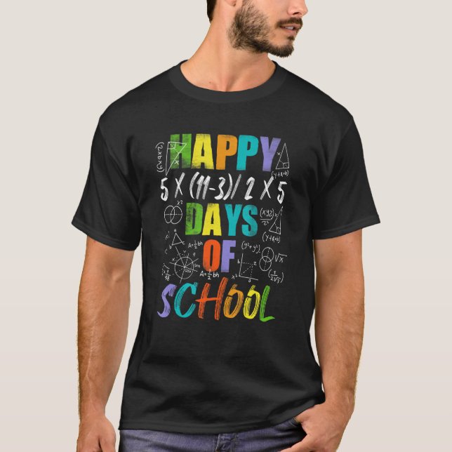 T-shirt Professeur de mathématiques Joyeux 100ème Jour d'é (Devant)