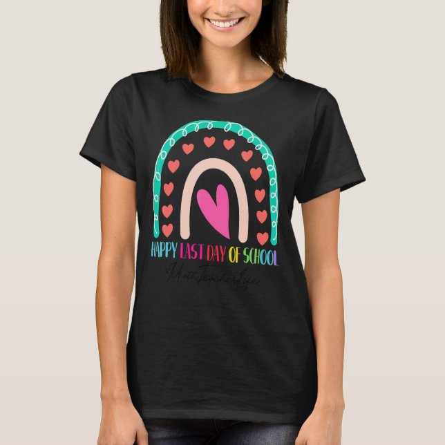 T-shirt Professeur de mathématiques Joyeux Dernier jour éc (Devant)