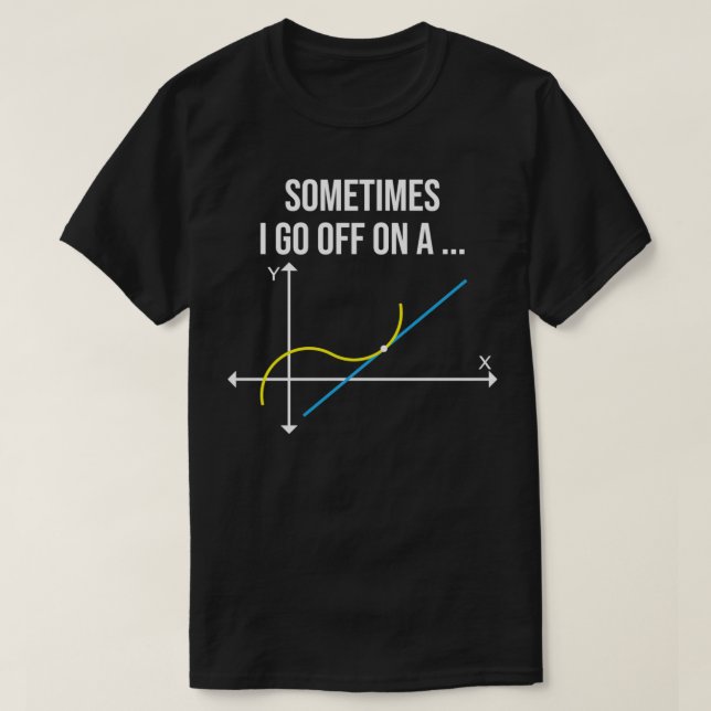 T-shirt Professeur de mathématiques Parfois je pars sur un (Design devant)