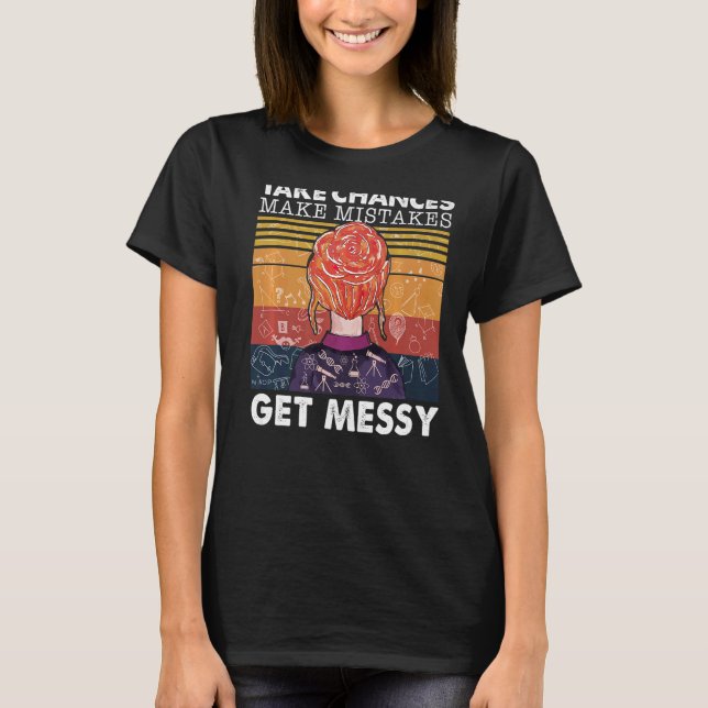 T-shirt Professeur de mathématiques Prendre des chances Fa (Devant)